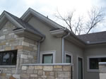 5 Inch Seamless K-Style Gutter in Colonial Gray with with 3x4 Downspout