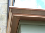 6 Inch Seamless K-Style Copper Gutter with Custom Miter Joint