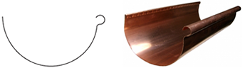 Copper Half Round Rain Gutter