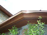 6 Inch Half Round Copper Gutter with Custom Miter Joint