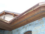 6 Inch Half Round Copper Gutter with Custom Miter Joint